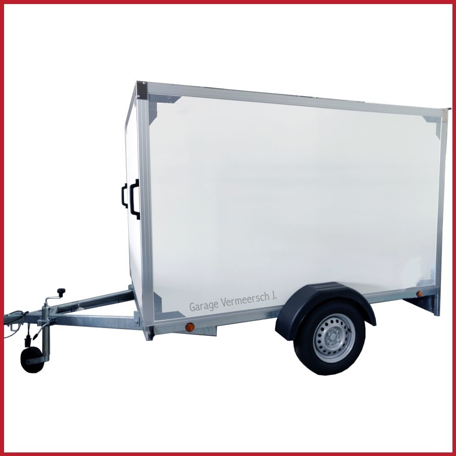 Afbeelding voor categorie Enkel as gesloten aanhangwagens